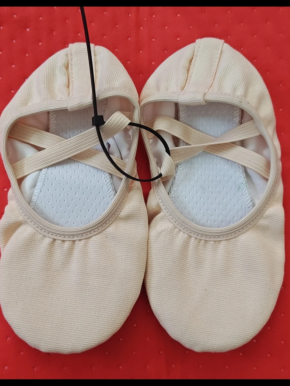 Kids Dance Slippers - Cream